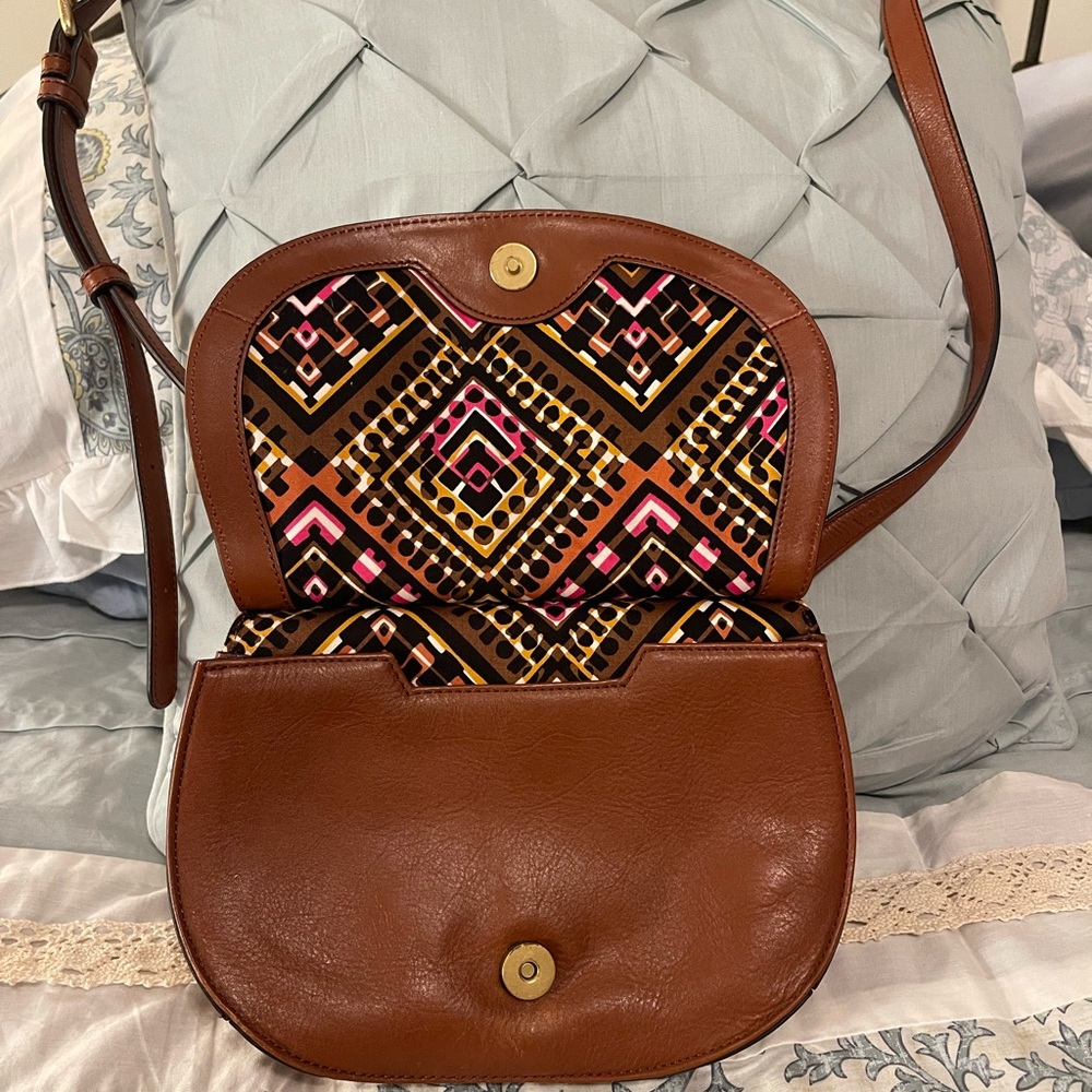 Vera Bradley Brown Crossbody Bag with Classic Design